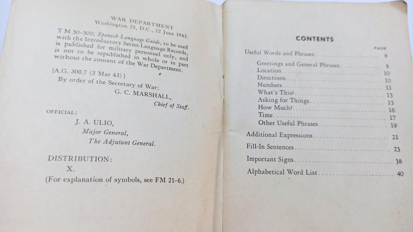 Documento Militar, USA / WWII