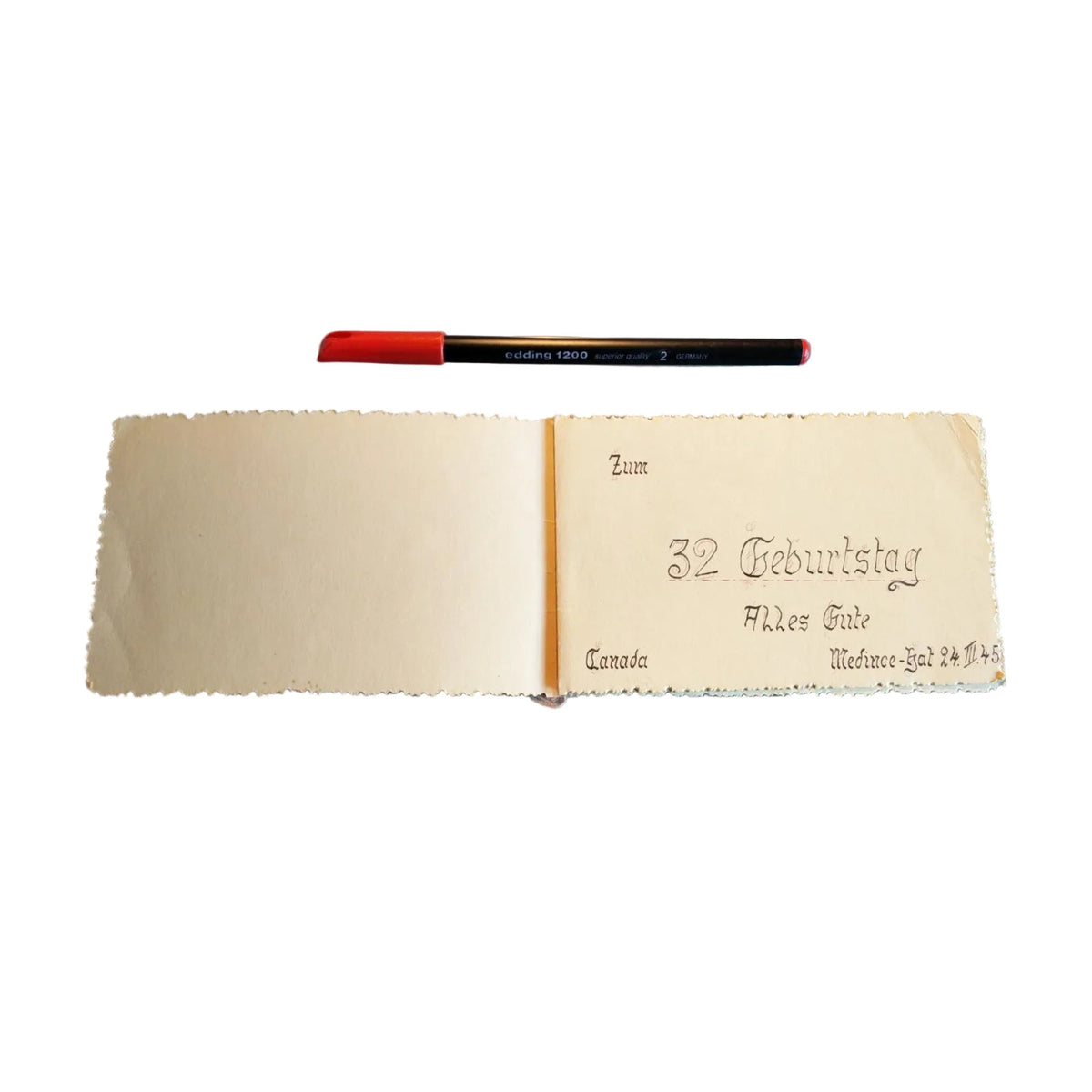 Carta de Prisionero Alemán — Campo POW Canadá 1945, WWII (Original)