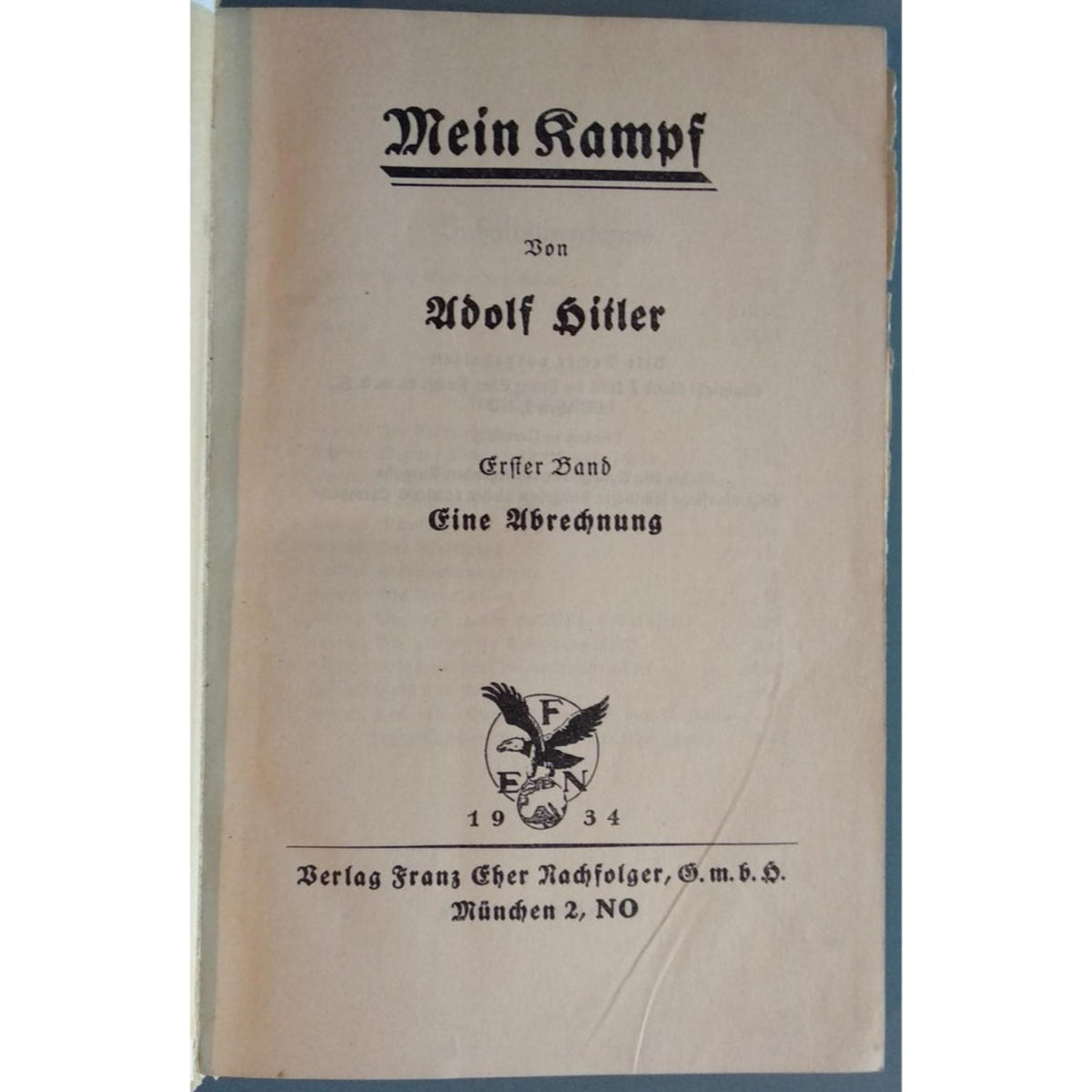 Mein Kampf — Adolf Hitler, Edición Original años 30 (2 Volúmenes)