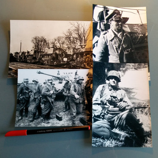 Lote de 4 Fotografías Militares Alemania WWII (Reproducciones)