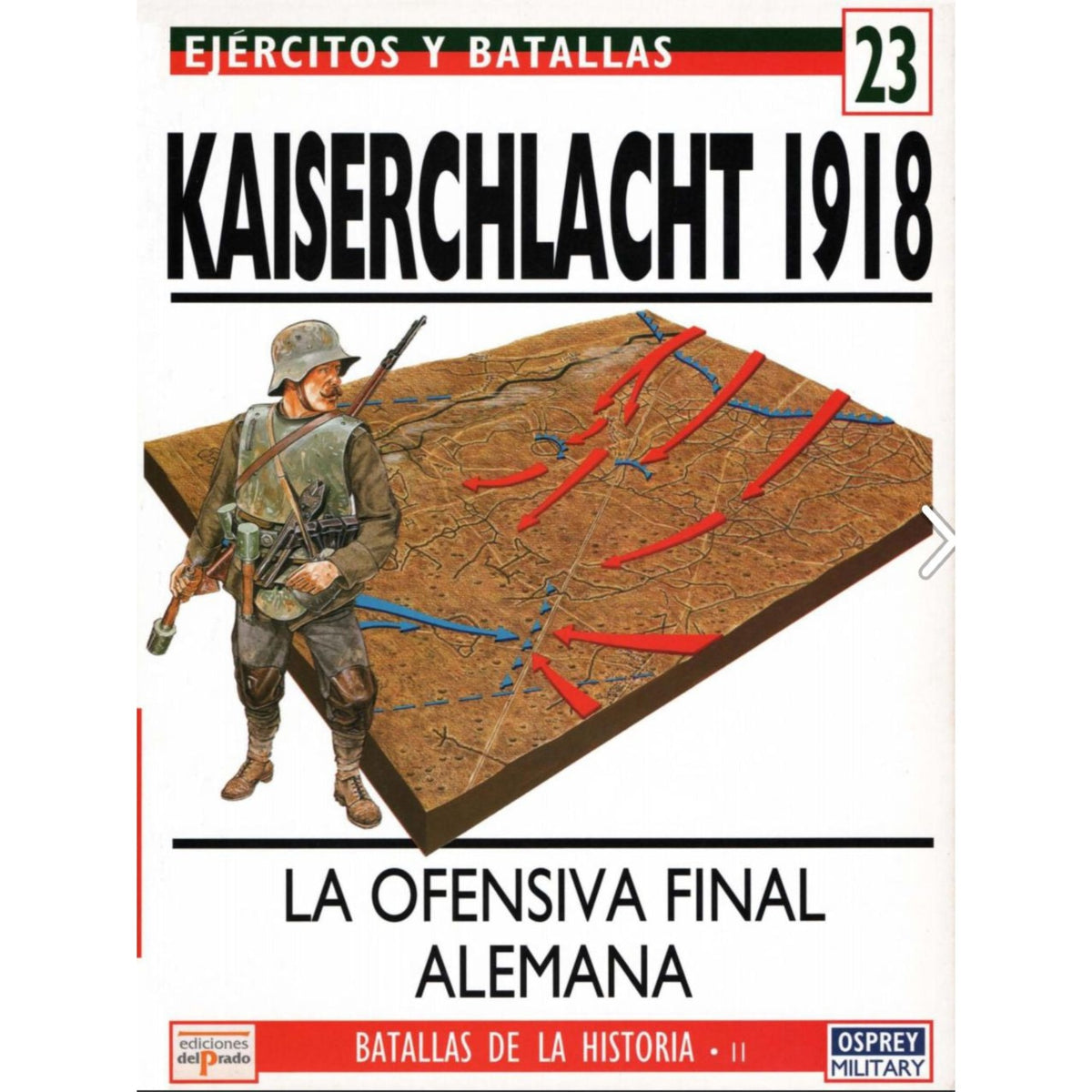 Mapa Militar del 4º Ejército Alemán — Frente Occidental WWI, 1918 (Original)