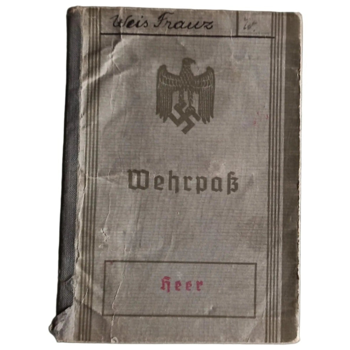 Wehrpass Original — Carnet Militar Alemán de Reserva, WWII